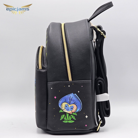 Loungefly Disney Alice In Wonderland Cameo Floral Black Mini Backpack Bag New - Picture 4 of 9